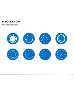 24 Hours Icons PPT Slide 1