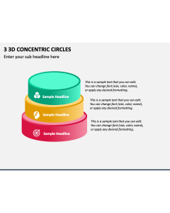 3 3D Concentric Circles PPT Slide 1