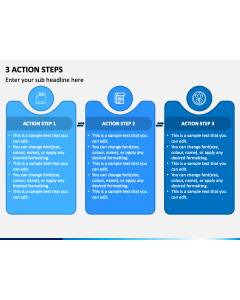 3 Action Steps PPT Slide 1