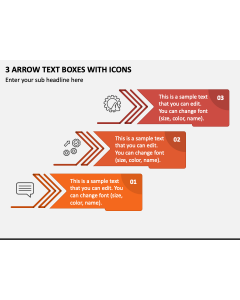 3 Arrow Text Boxes with Icons PPT Slide 1