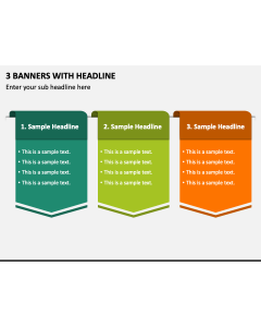 3 Banners with Headline PPT Slide 1