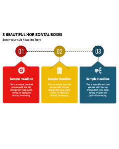 3 Beautiful Horizontal Boxes PPT Slide 2