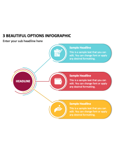 3 Beautiful Options Infographic PPT Slide 2