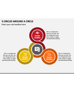 3 Circles Around A Circle PPT Slide 1