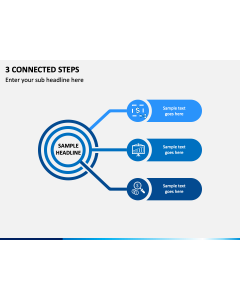 3 Connected Steps PPT Slide 1