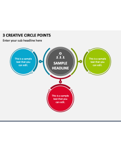 3 Creative Circle Points PPT Slide 1