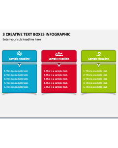 3 Creative Text Boxes Infographic PPT Slide 1