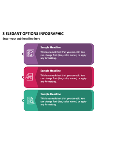 3 Elegant Options Infographic PPT Slide 2