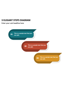 3 Elegant Steps Diagram PPT Slide 2