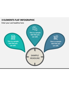 3 Elements Flat Infographic PPT Slide 1