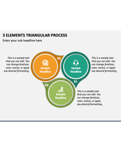 3 Elements Triangular Process PPT Slide 1