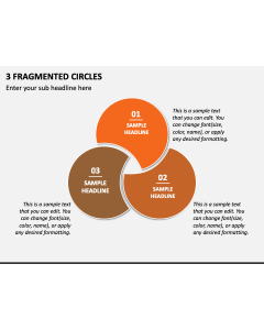 3 Fragmented Circles PPT Slide 1