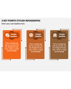 3 Key Points Stylish Infographic PPT Slide 2