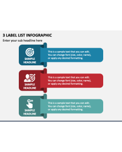 3 Label List Infographic PPT Slide 1