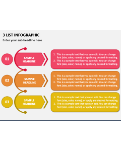 3 List Infographic PPT Slide 1