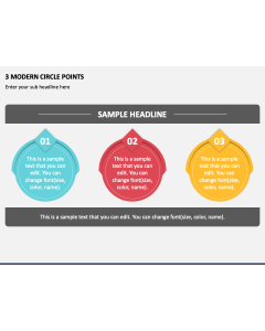 3 Modern Circle Points PPT Slide 1