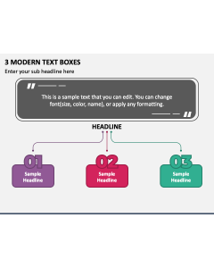 3 Modern Text Boxes PPT Slide 1
