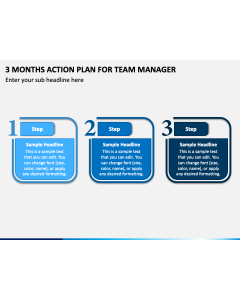 3 Months Action Plan for Team Manager PPT Slide 1