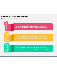 3 Numbered List Infographic PPT Slide 1