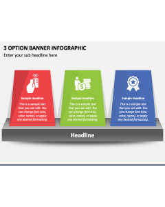 3 Option Banner Infographic PPT Slide 1