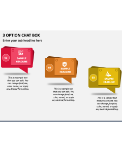 3 Option Chat Box PPT Slide 1