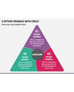3 Option Triangle with Circle PPT Slide 1