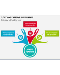 3 Options Creative Infographic PPT Slide 1