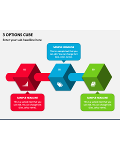 3 Options Cube PPT Slide 1