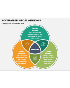 3 Overlapping Circles with Icons PPT Slide 1