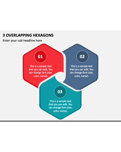 3 Overlapping Hexagons PPT Slide 1