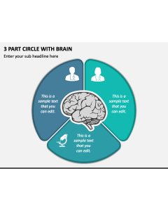 3 Part Circle with Brain PPT Slide 1