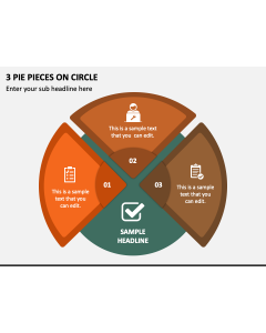 3 Pie Pieces On Circle PPT Slide 1