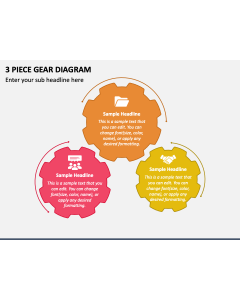 3 Piece Gear Diagram PPT Slide 1