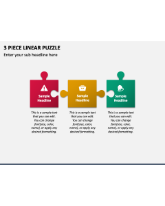 3 Piece Linear Puzzle PPT Slide 1