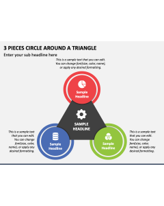 3 Pieces Circle Around A Triangle PPT Slide 1