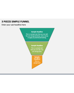 3 Pieces Simple Funnel PPT Slide 1