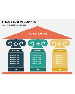 3 Pillars Cool Infographic PPT Slide 1
