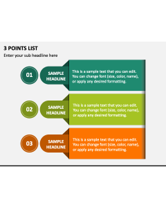 3 Points List PPT Slide 1