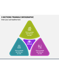 3 Sections Triangle Infographic PPT Slide 1