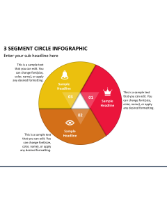 3 Segment Circle infographic Slide 1