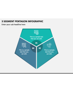 3 Segment Pentagon Infographic PPT Slide 1