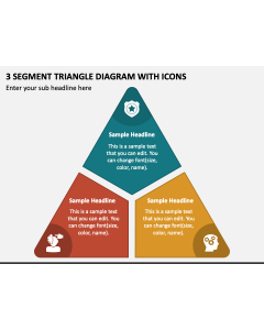 3 Segment Triangle Diagram with Icons PPT Slide 1