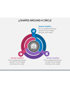 3 Shapes Around a Circle PPT Slide 1