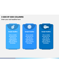 3 Side by Side Columns PPT Slide 1