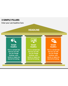 3 Simple Pillars PPT Slide 1