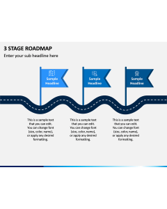 3 Stage Roadmap PPT Slide 1
