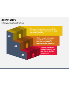 3 Stair Steps PPT Slide 1