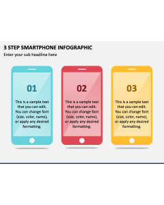 3 Step Smartphone Infographic PPT Slide 1