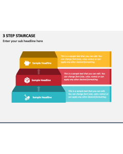 3 Step Staircase PPT Slide 1