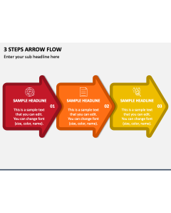3 Steps Arrow Flow PPT Slide 1